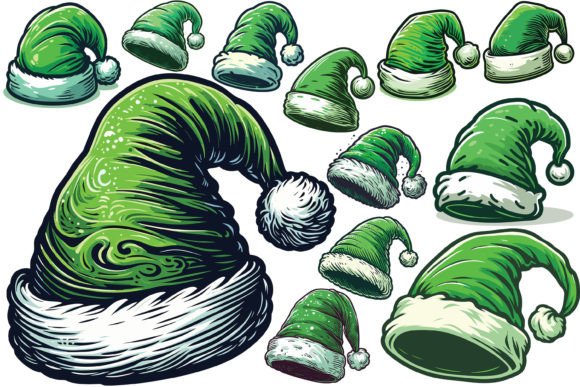 12 X Green Christmas Santa Hat Bundle Review