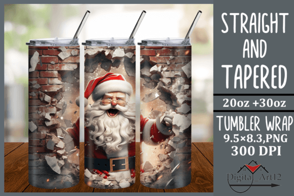 3D Christmas Santa 20 Oz Skinny Tumbler Review