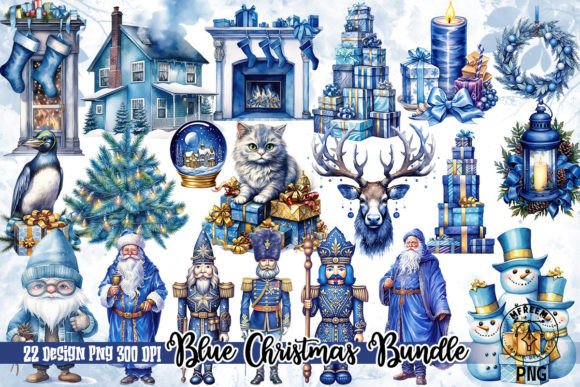 Blue Christmas Sublimation Clipart PNG Review