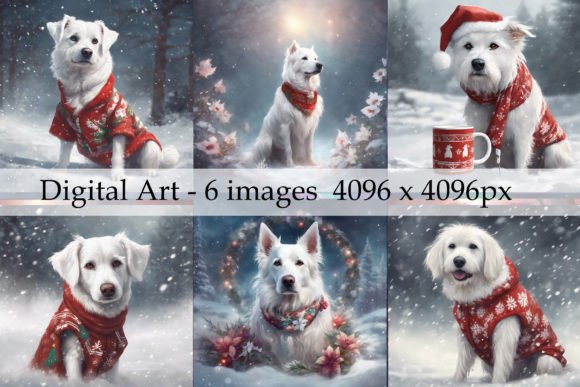 Christmas Dog Digital Art: A Review of Seasonal Illustrations