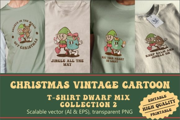 Christmas Dwarf Mix Vintage Cartoon: A Review for Illustrations