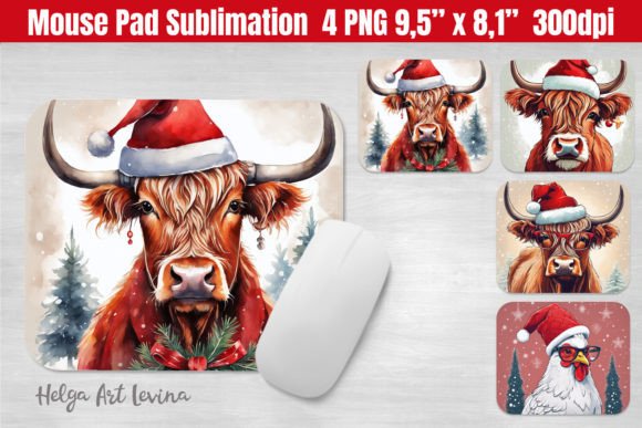 Christmas Mouse Pad Farm Animal: A Fresh Look at Illustrations