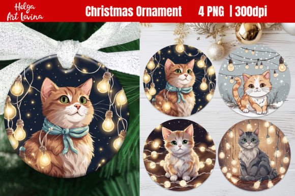 Christmas Ornaments Cute Cat: A Review of Modern Illustrations for Branding