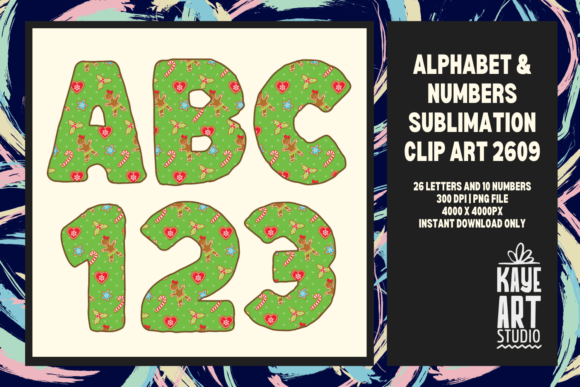 Christmas Pattern Doodle Alphabet PNG for Illustrations