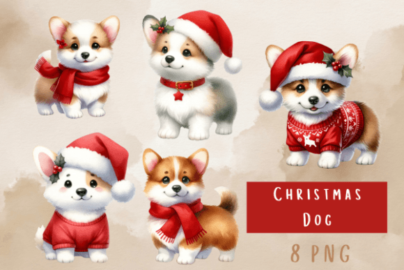 Christmas Pembroke Welsh Corgi Dog Illustrations Review