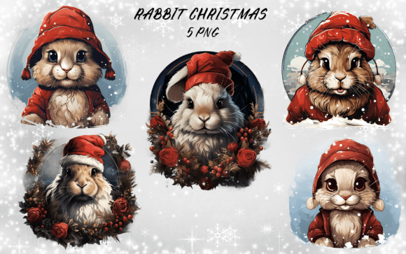 Christmas Rabbit Sublimation Bundle: A Designer's Review of Seasonal Illustrations