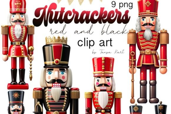 Christmas Red and Black Nutcracker PNG Illustrations Review