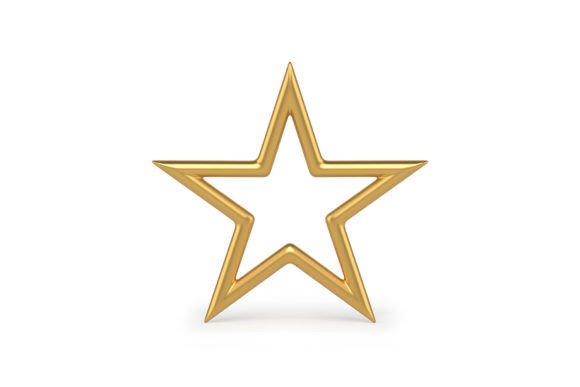 Christmas Star 3d Icon Review for Illustrations
