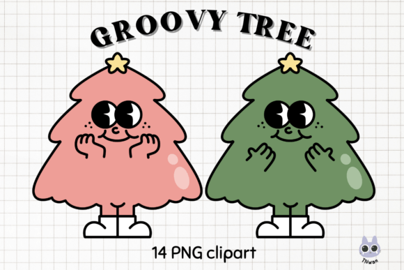 Christmas Tree Groovy Retro Sublimation Review for Illustrations