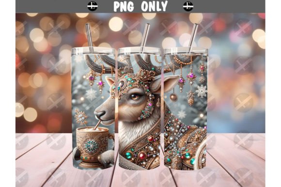 Christmas Tumbler Wraps Reindeer Jeweled: A Review for Sellers