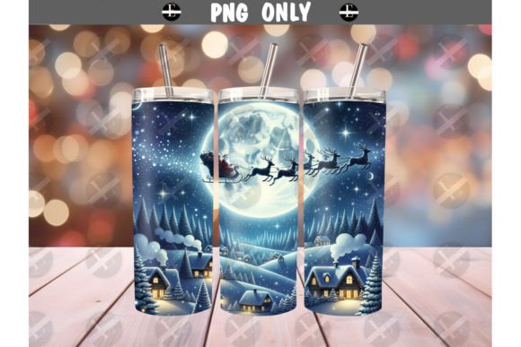 Christmas Tumbler Wraps - Santa Sleigh Illustrations Review