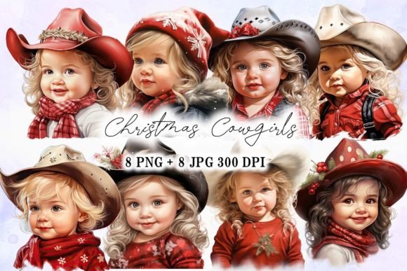 Cute Cowgirls Character Christmas: A Review of Seasonal Illustrations