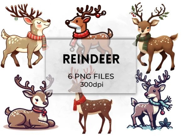 Reindeer Christmas Clipart Illustrations Review