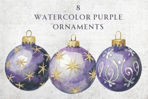 Watercolor Purple Christmas Ornaments: A Designer's Review